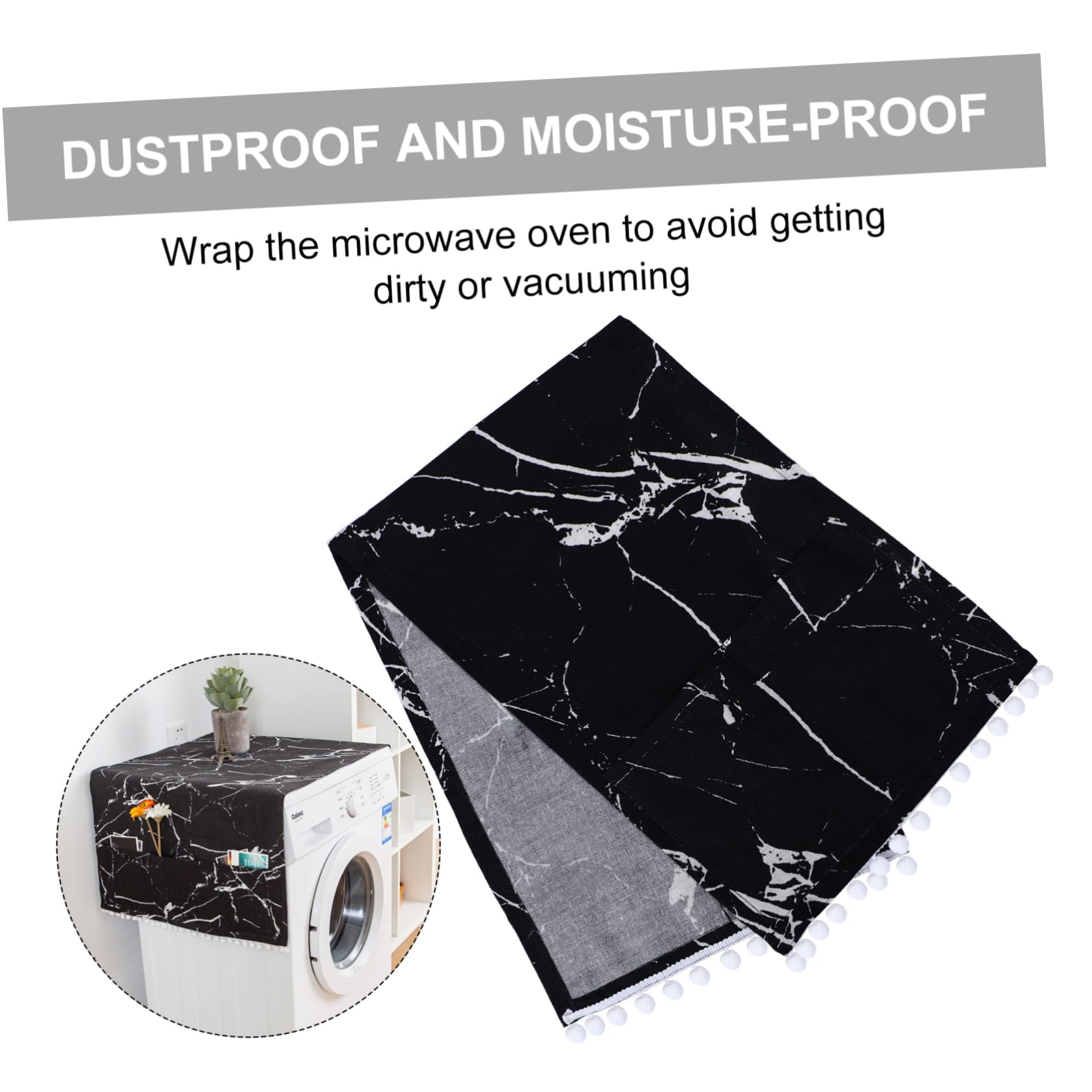 SOIMISS 3 Piezas Cubierta De Horno De Microondas Funda De Tela Para Microondas Cubierta De Polvo De Microondas Cubierta Protectora De Microondas -cubiertas a Prueba Black Sabana De Algodon