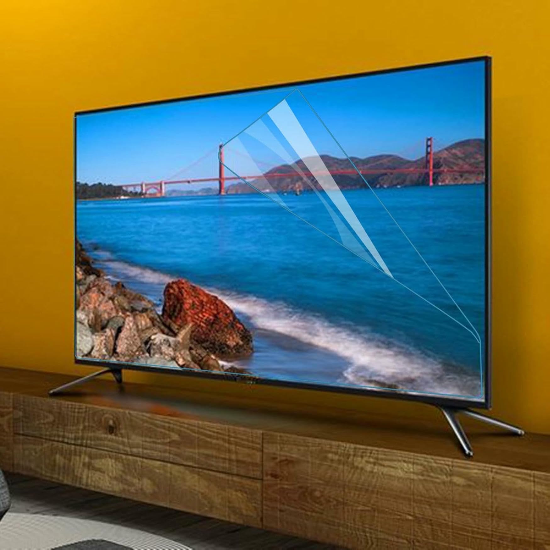 Protecteur écran TV anti-bleu 49 pouces film antireflet pour dalle LED LCD HD 1075x604mm