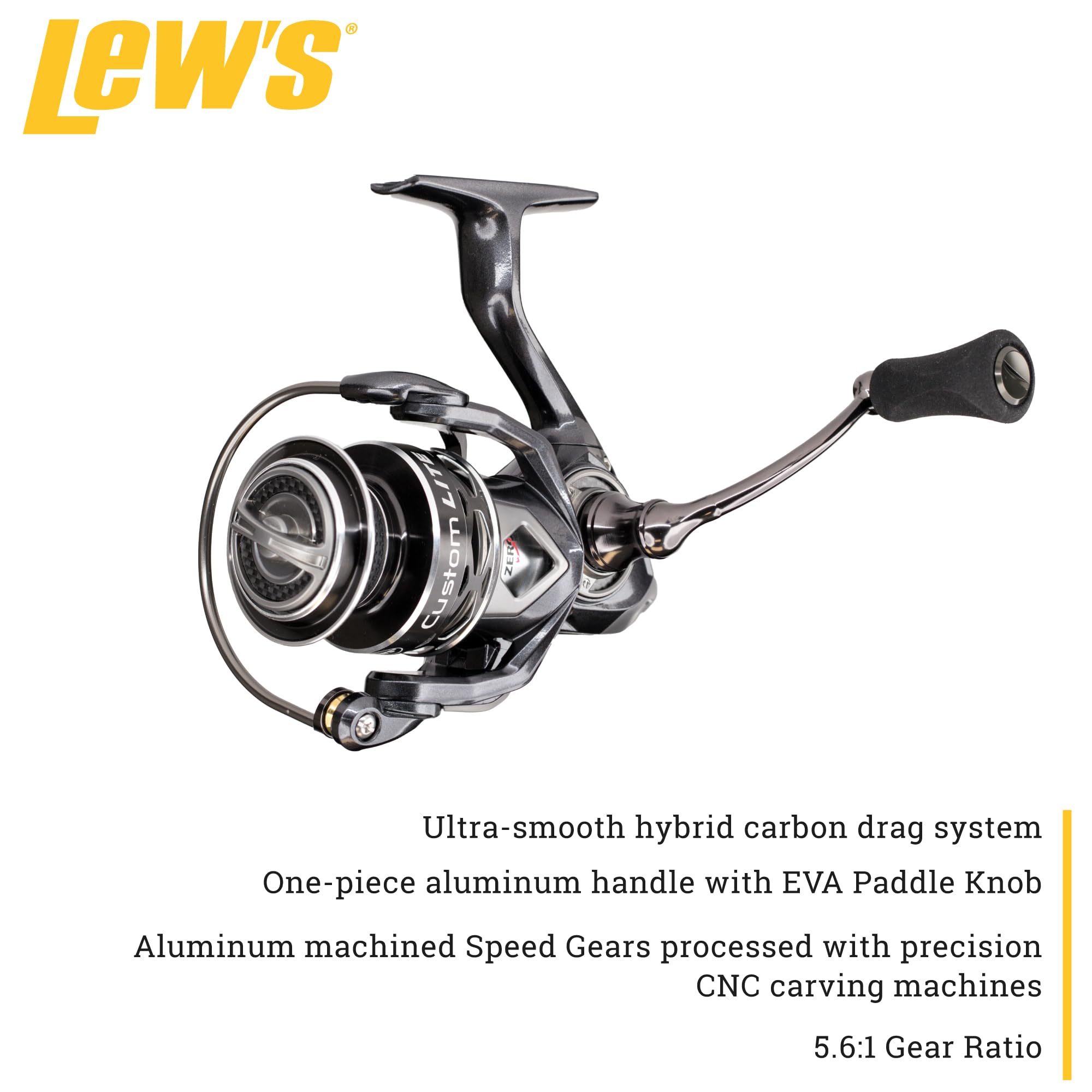 Lew's Custom Lite 100 Spinning Fishing Reel, Size 100 Reel