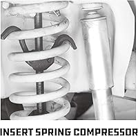 Vista 4 de Kit de herramienta compresor de resorte de puntal Powerbuilt, comprima, retire e instale juego de resortes de puntal y bobina para vehículos