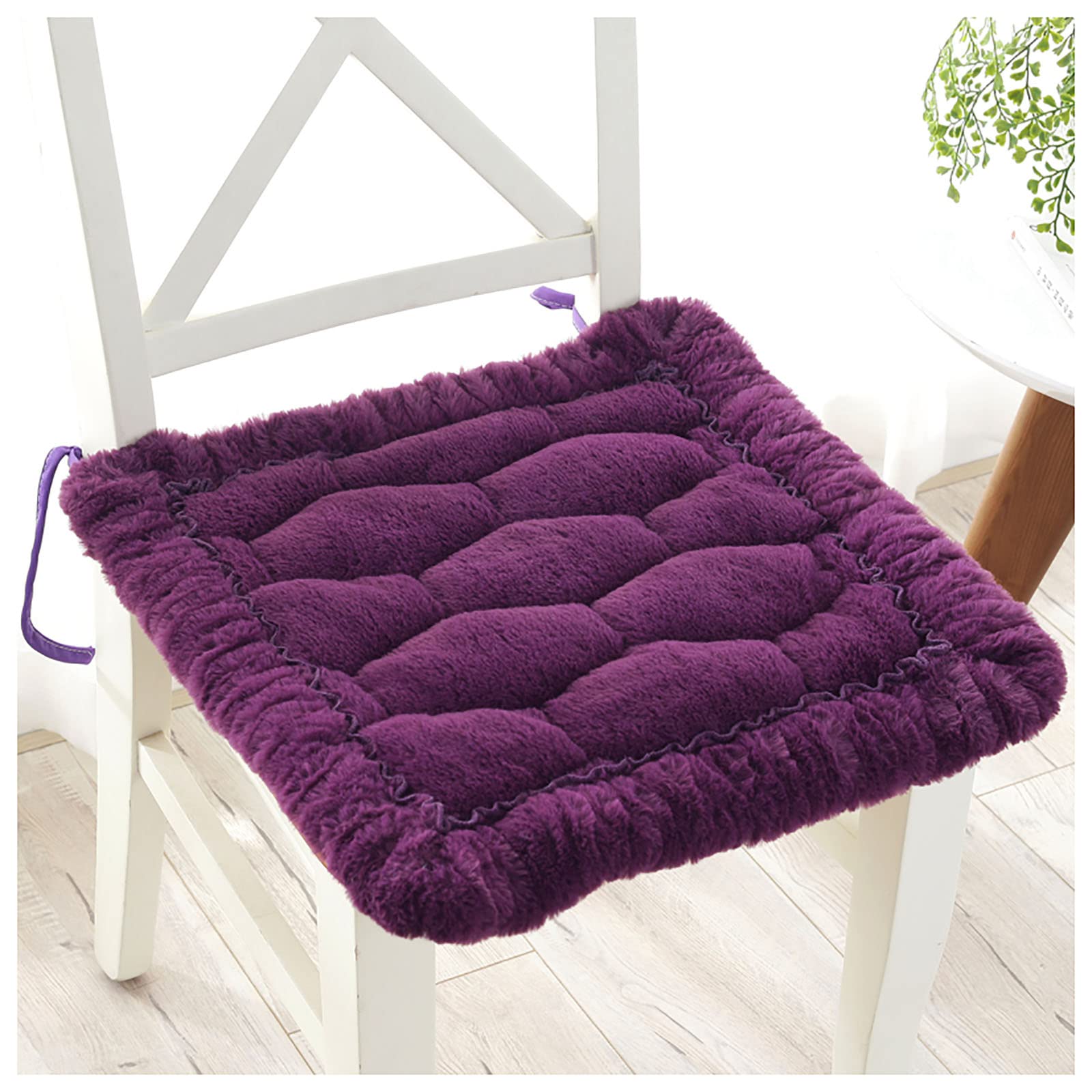 Coussinets de siège antidérapants grand format 50x50 violet pour chaise de jardin