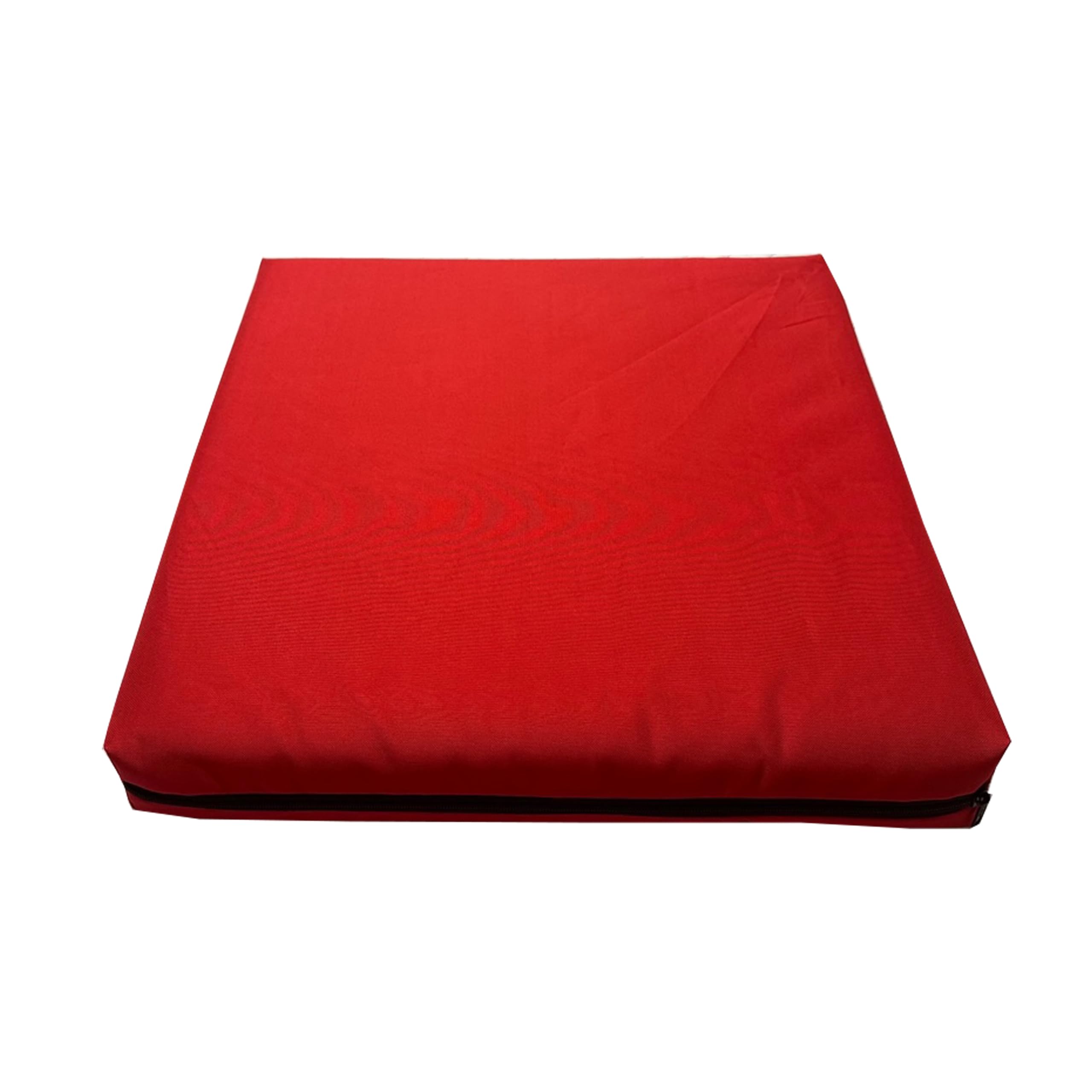 GRIZZLY FOAM 10cm Thick Waterproof Garden Seat Pads Cushions Indoor Outdoor Seat Pads Office Rattan Patio Chair Pad Ask Any Custom Size (16x16x4 inch) (Red, 16x16x4inch 40x40x10cm)