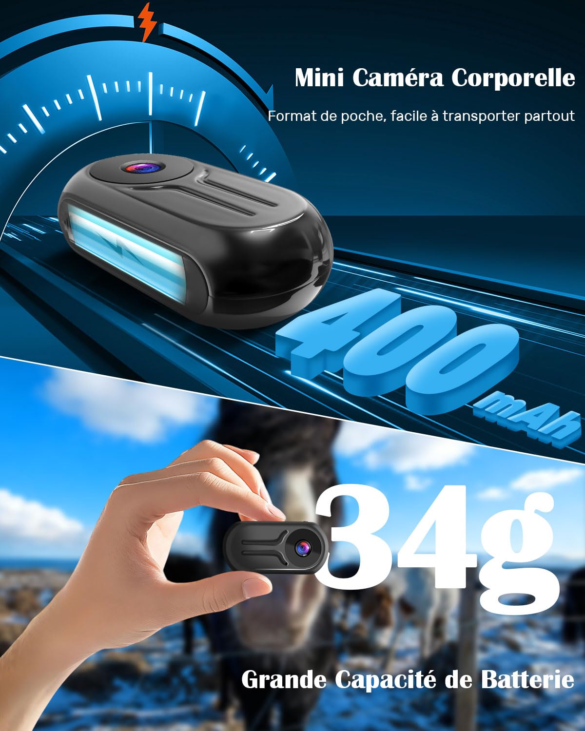 Bundle Osmo Action 3 Standard - Caméra d'action 4K avec FOV super large, HorizonSteady