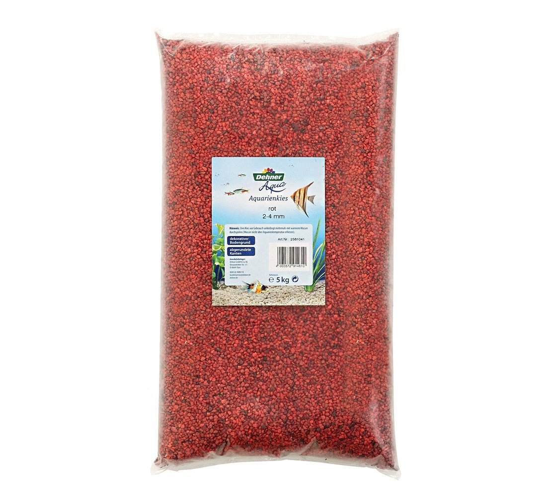 Dehner Aqua Aquarium Gravel 2-4 mm 5 kg Red