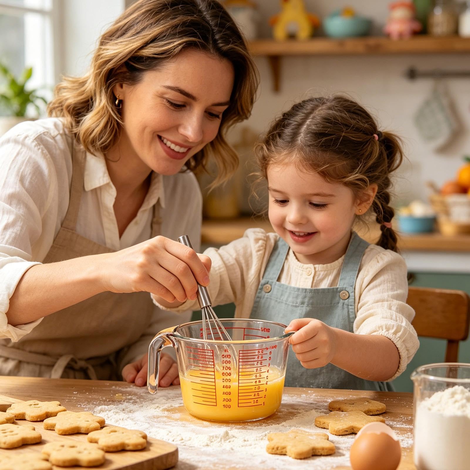 Tazas Medidoras de Vidrio Recipiente De Medición Transparente Y Portátil | Recipiente Medidor Portátil Para Horno Lavavajillas Congelador Medición Horneado Cocción Cocina Hogar Casa