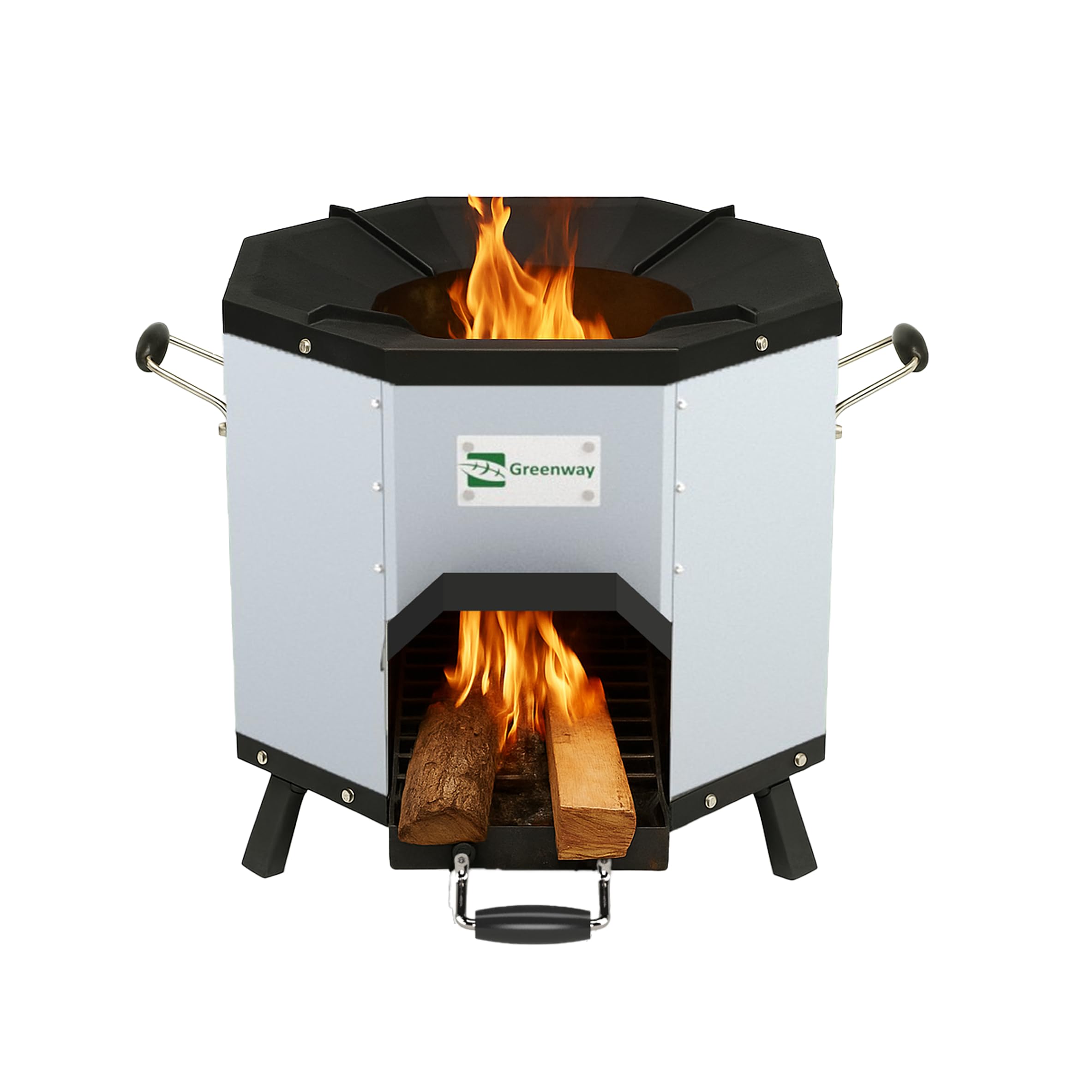 Greenway Yula Stove - Improved Commericial Biomass Cooking Stove | Smoke Less Commercial Stove with attached Blower Fan | Bioflame Wood Stove | Affordable Clean Cooking | Eco-Friendly | Fuel Saver-image-45
