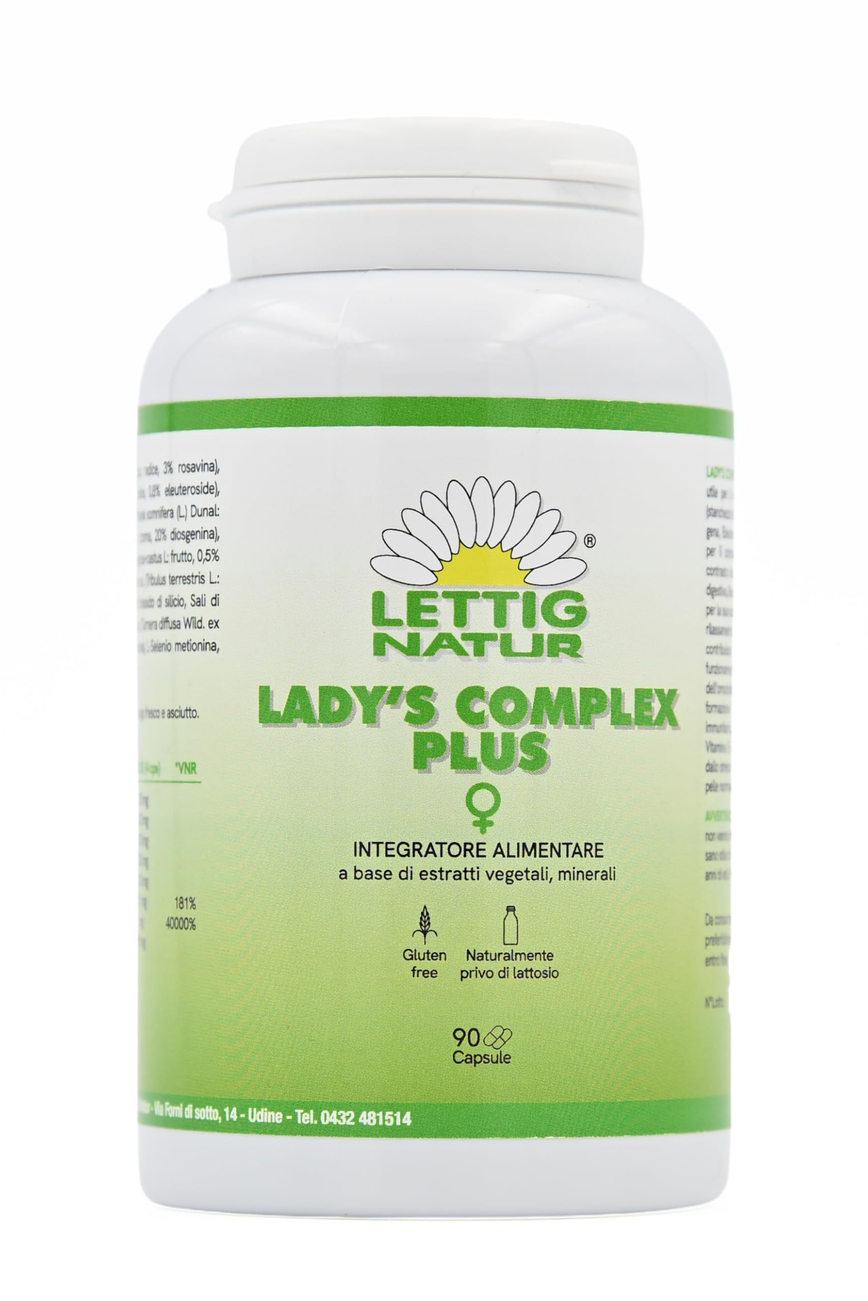 LADY’S COMPLEX PLUS – Integratore Alimentare Donna con Estratti Vegetali, Zinco e Vitamine – 90 Capsule