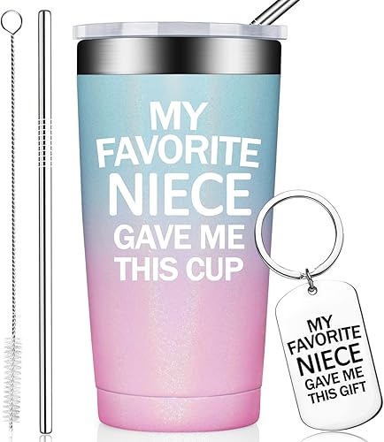 Miniatura 10 de BIRGILT Regalos para tía de sobrina, regalo para el día de la madre para tía, regalo de cumpleaños, regalos de Navidad para tía, mejores tías, vaso