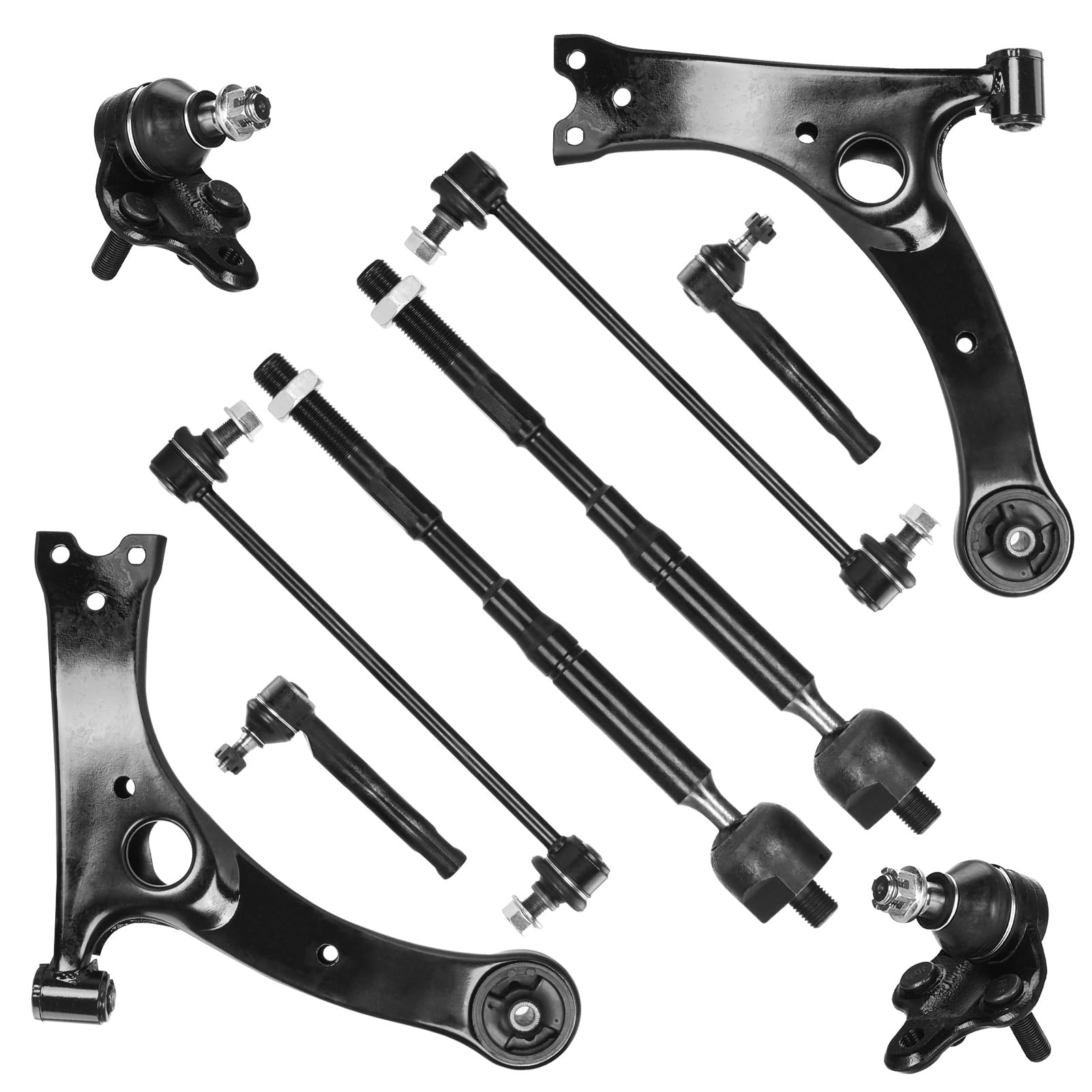 6X Front Lower Control Arms Sway Bars Tie Rods Kit For 2004