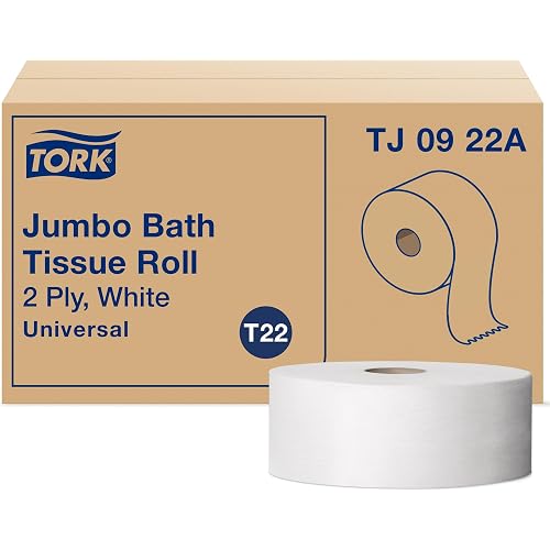 Tork Jumbo Toilet Paper Roll White T22, 12 x 1000', TJ0922A