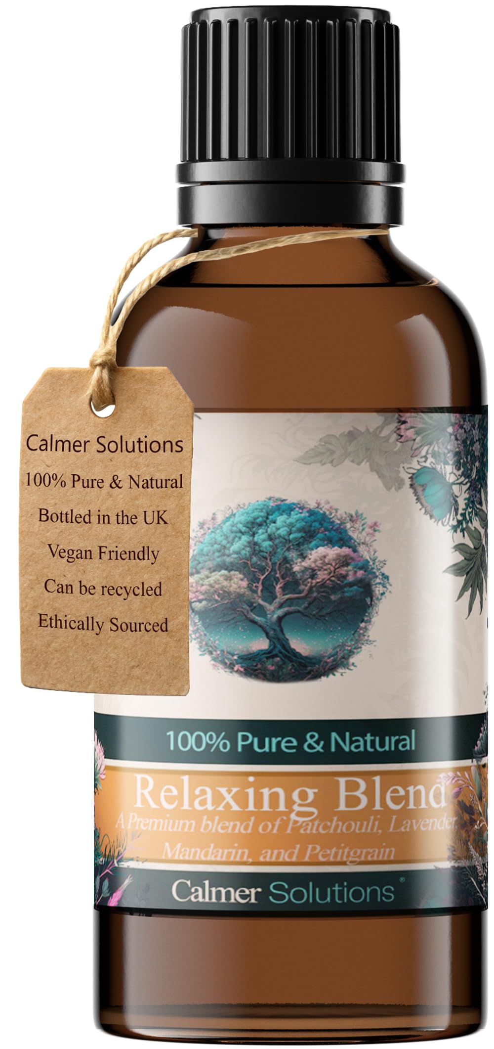 Calmer Solutions Clear Relaxing Essential Oil Blend 50Ml– Lavender & Mandarin Aromatherapy Oil For Diffusers | Relaxing Blend