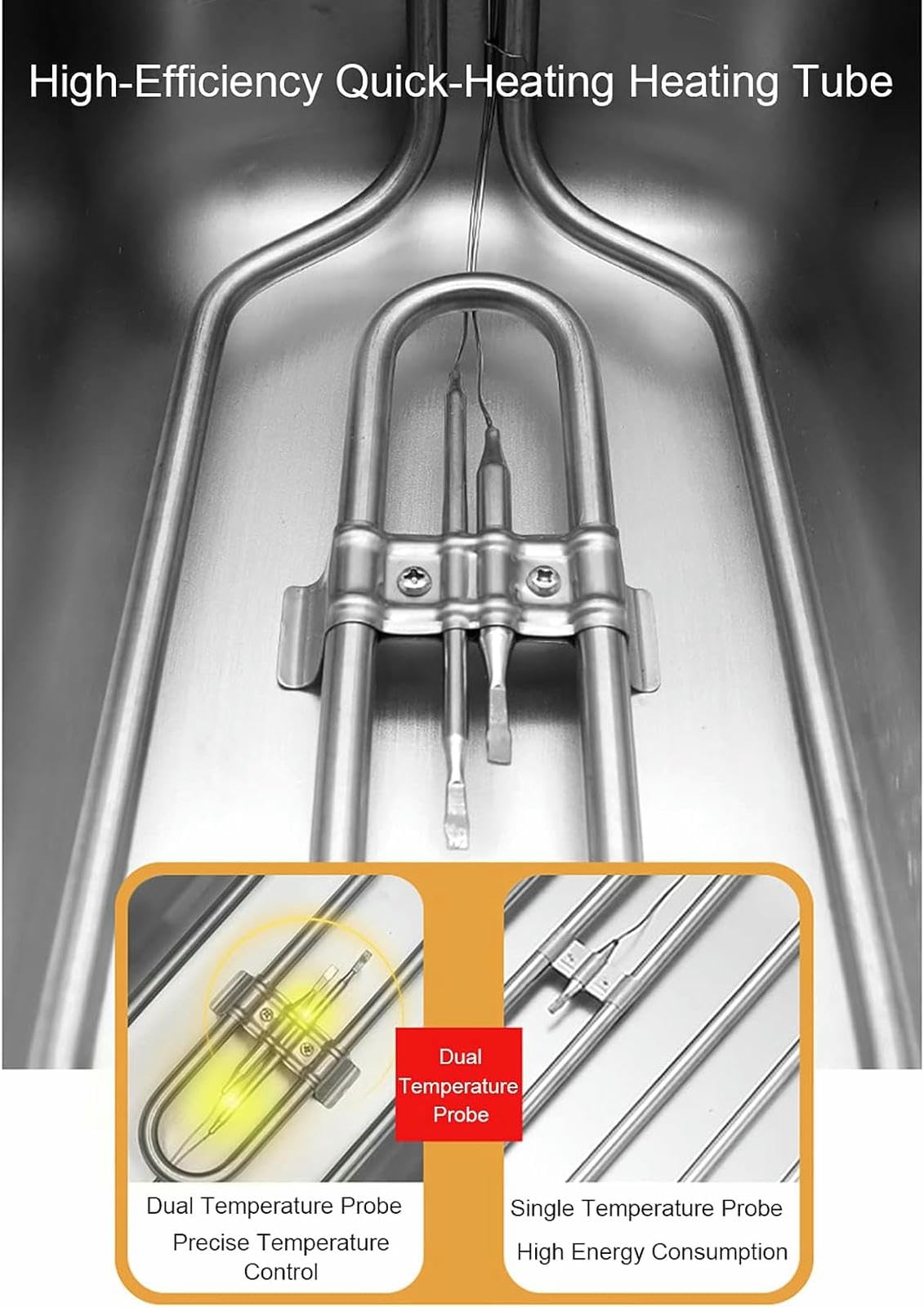 Freidora Industrial, freidora de Acero Inoxidable, fácil de Limpiar y con Control de Temperatura Ajustable.