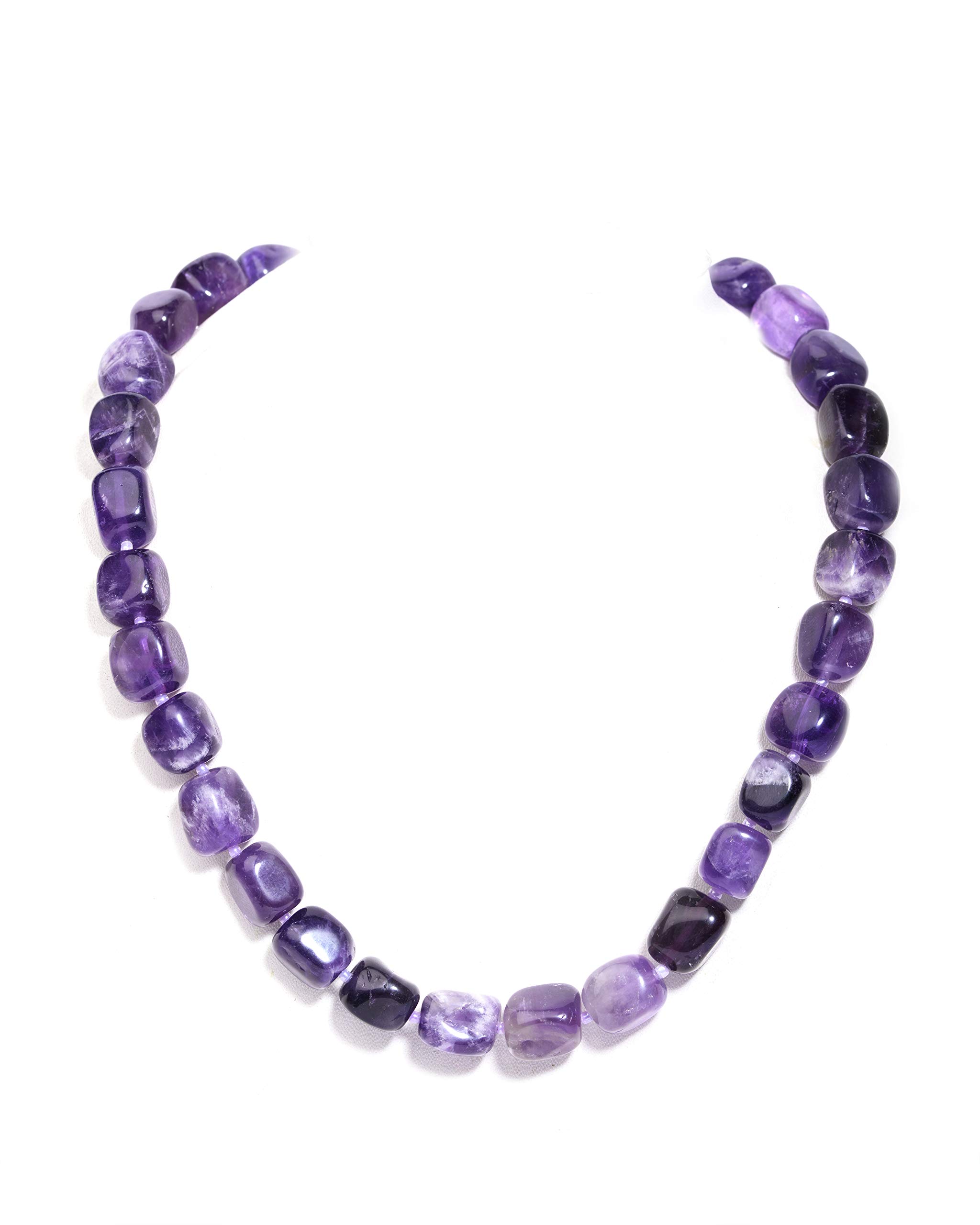 Gempro Genuine Amethyst Gemstones Beaded Chain Necklace for Women (B08LZMFM7S) Amazon Price History, Amazon Price Tracker
