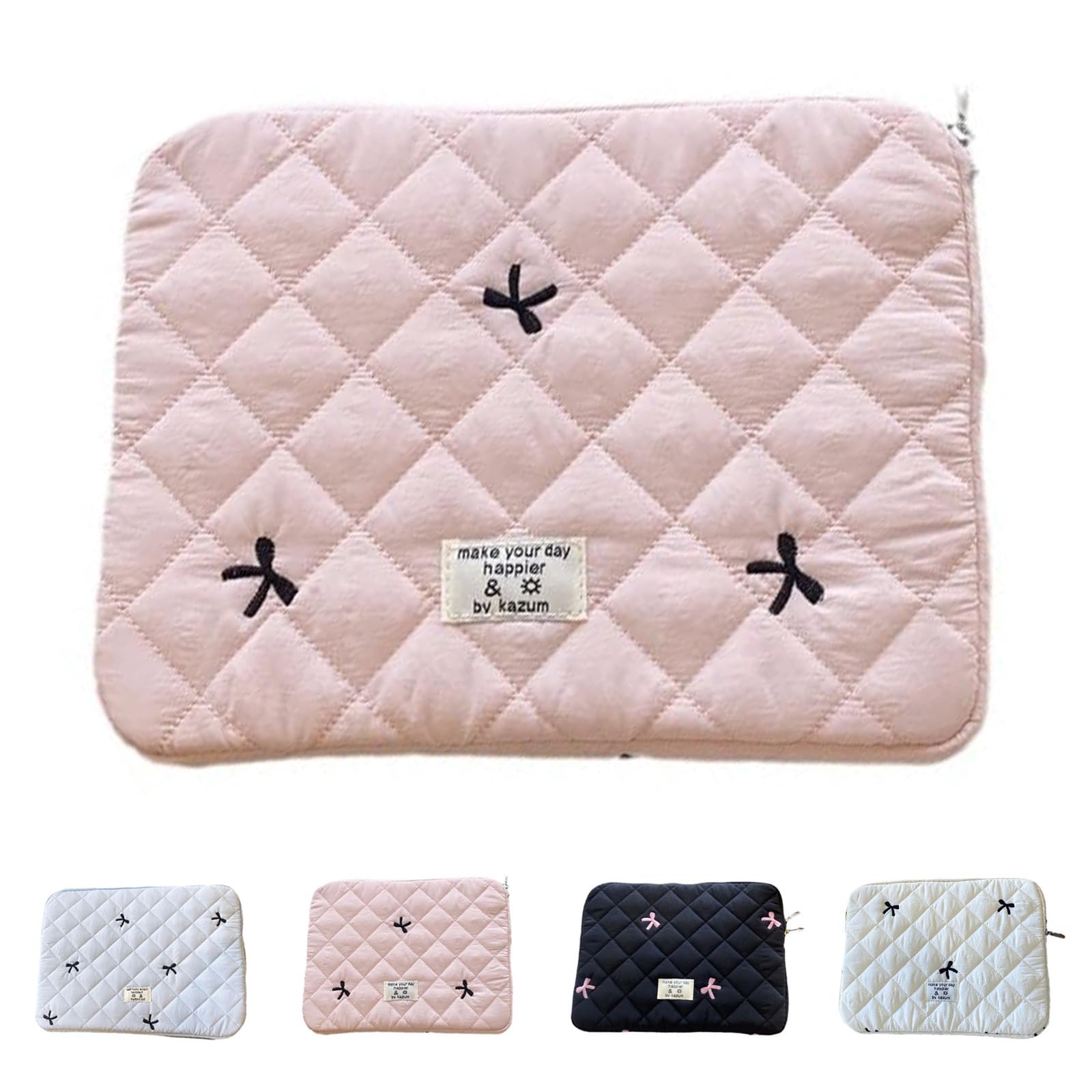 Sac D'ordinateur Brodé Avec Nœud Mignon, étui Pour Tablette 11 13.3 14 15.6 Pouces Pour Femmes, Housse Pour Ordinateur Portable Pour Macbook Ipad HP ASUS Xiaomi