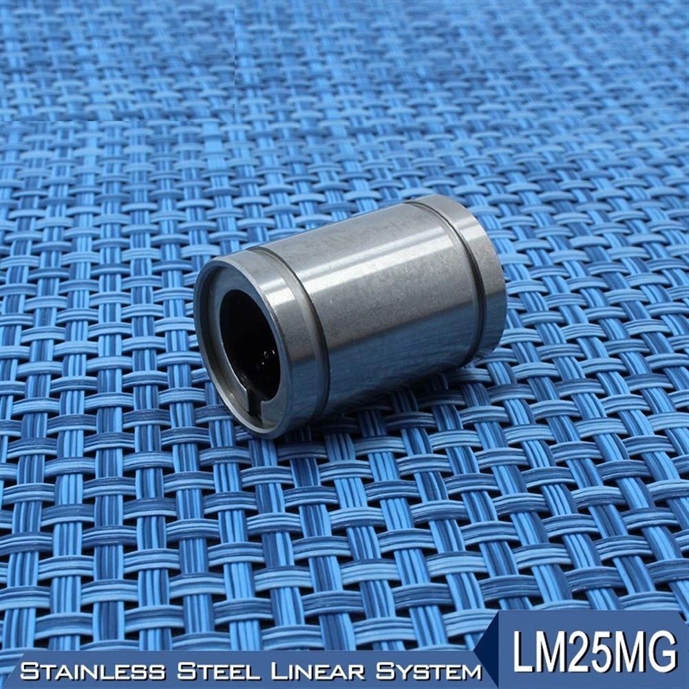 JIYAMI'EN EL 1 PC LM25MG Linearkugellager 25MM LMS25 MG 25x40x59mm Edelstahl-Resin-Retainer Kugelbuchse LMS25UU Wellenlager