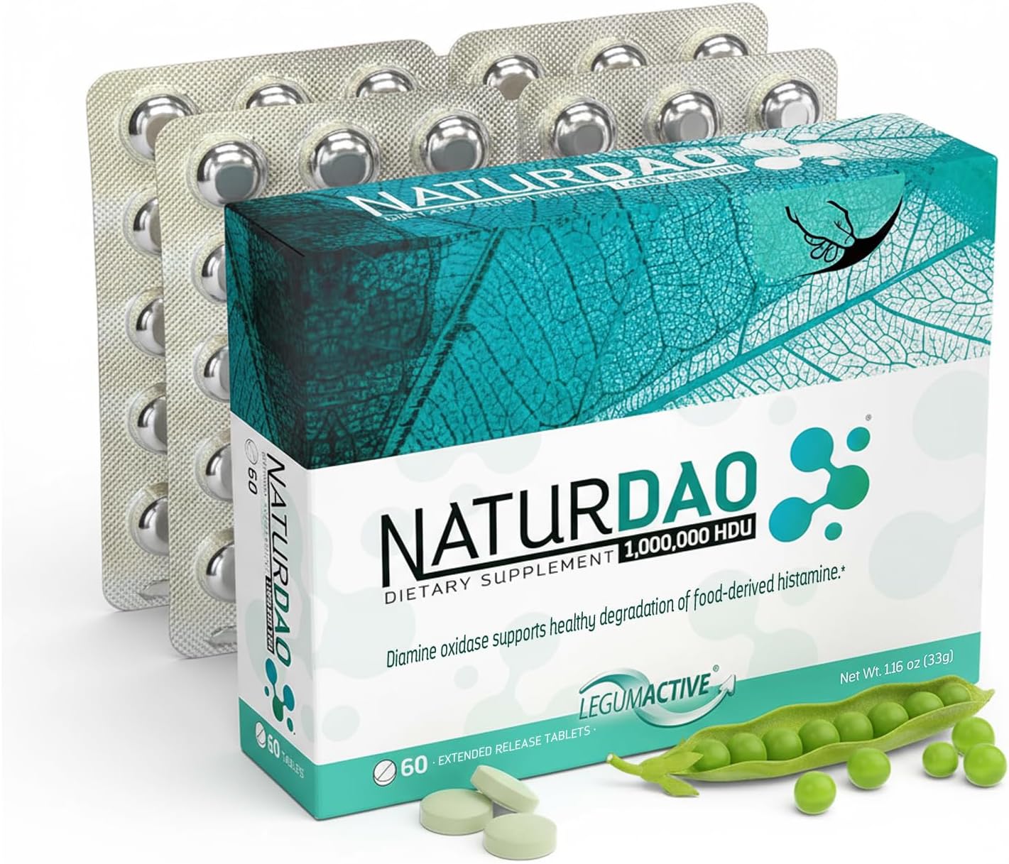 NATURDAO - 1,000,000 HDU - DAO Enzyme Supplement - Histamine Block - Diamine Oxidase - Food Intolerance