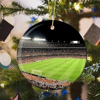 Spain Camp NOU Christmas Ornaments for Tree Ceramic Pendant Double Sided Porcelain Ornament Keepsakes Decor for Fireplace Window Xmas Dating Gifts Travel Souvenirs for Boy Girl Doctor