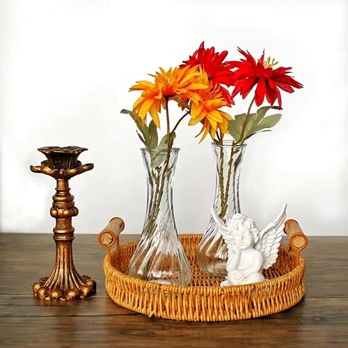 Miniatura 5 de Jarrones de cristal a granel juego de 16, pequeños jarrones de vidrio para flores, mini jarrones transparentes para centros de mesa, jarrones