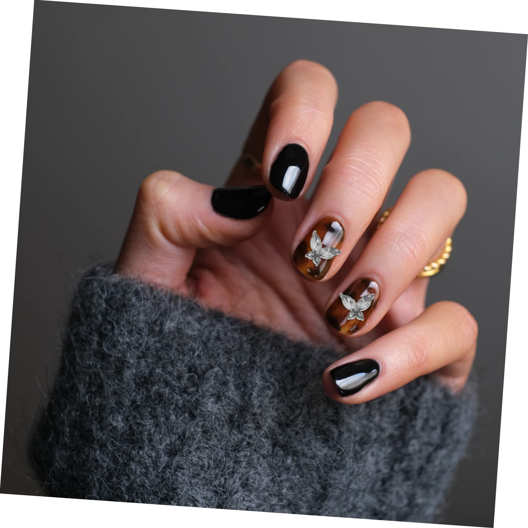 FRCOLOR 100 piezas Nail Art Accesorios Bling- de Uñas Colgante para Uñas de Mujer Arte de uñas Piedras de manicura Accesorios de uñas Colgantes Arte de uñas Pequeñas Piedras preciosas