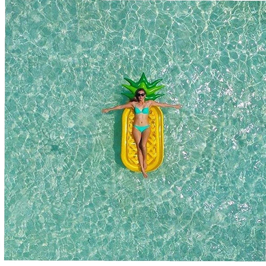 Aufblasbare Schwimm Row Luftbetten aufblasbare PVC-Ananas-Luftmatratze Wasser Reihe Schwimmmatte Adult Wasser-Spiel Sonnenschwimm Stuhl-aufblasbares Kissen