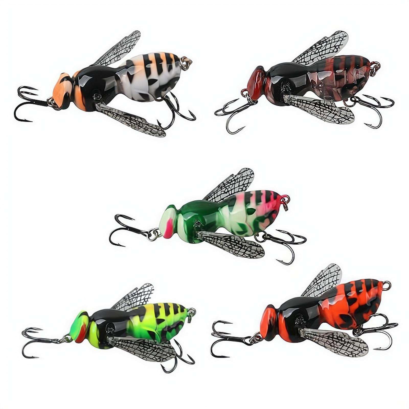 Bionic Wasp Topwater Lure,Topwater Lures for Bass Walleye Pike,Bionic Floating Fishing Lures Swimbaits,Hard Artificial Baits Lure,2026 New Wasp Crawl Bait for Freshwater and Saltwater