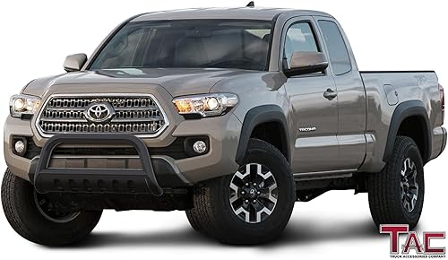 Miniatura 9 de TAC Bull Bar se adapta a Toyota Tacoma Truck Pickup 2016-2023 de 3 pulgadas con textura negra para parachoques delantero, protector de escobillas,