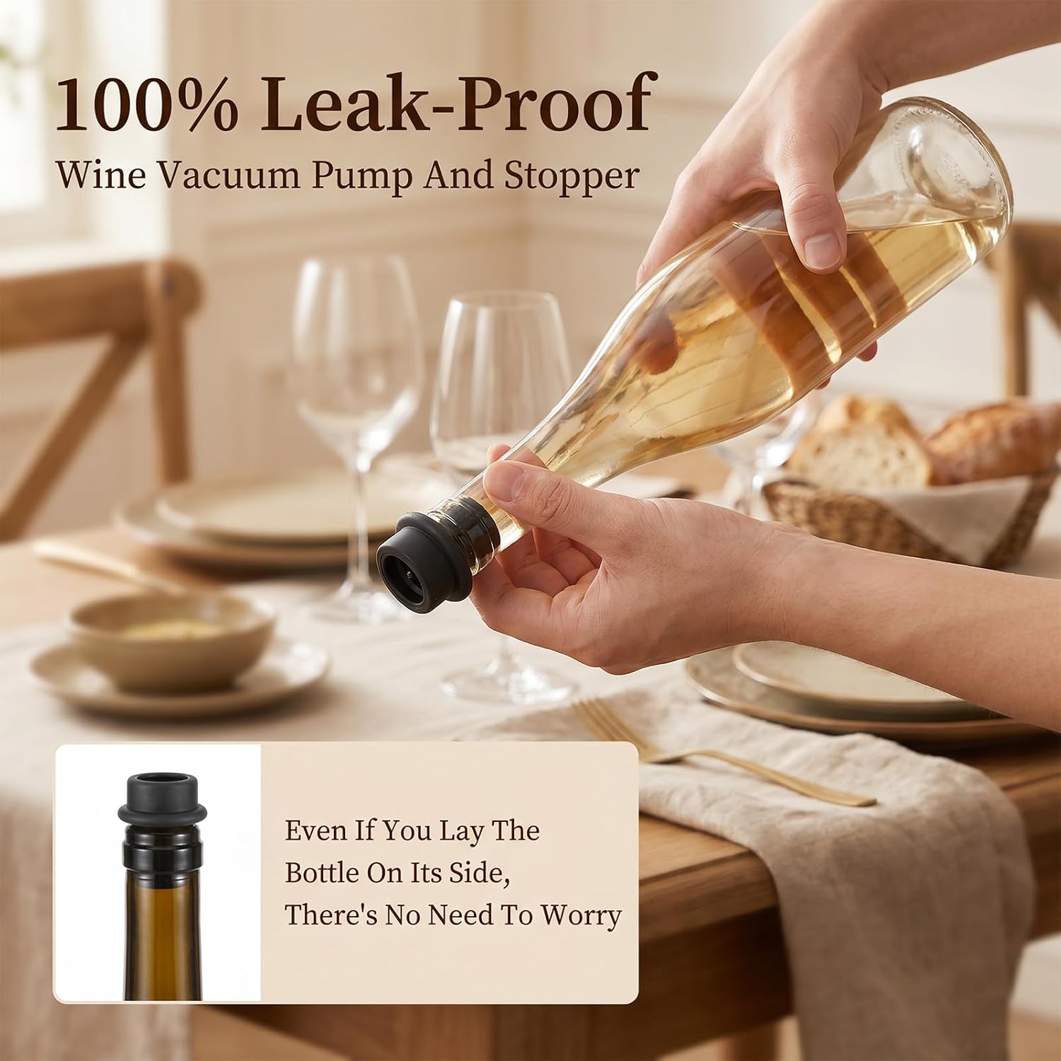 15pcs Vacuvin Wine Stoppers,Silicone Wine Bottle Vacuum Stopper