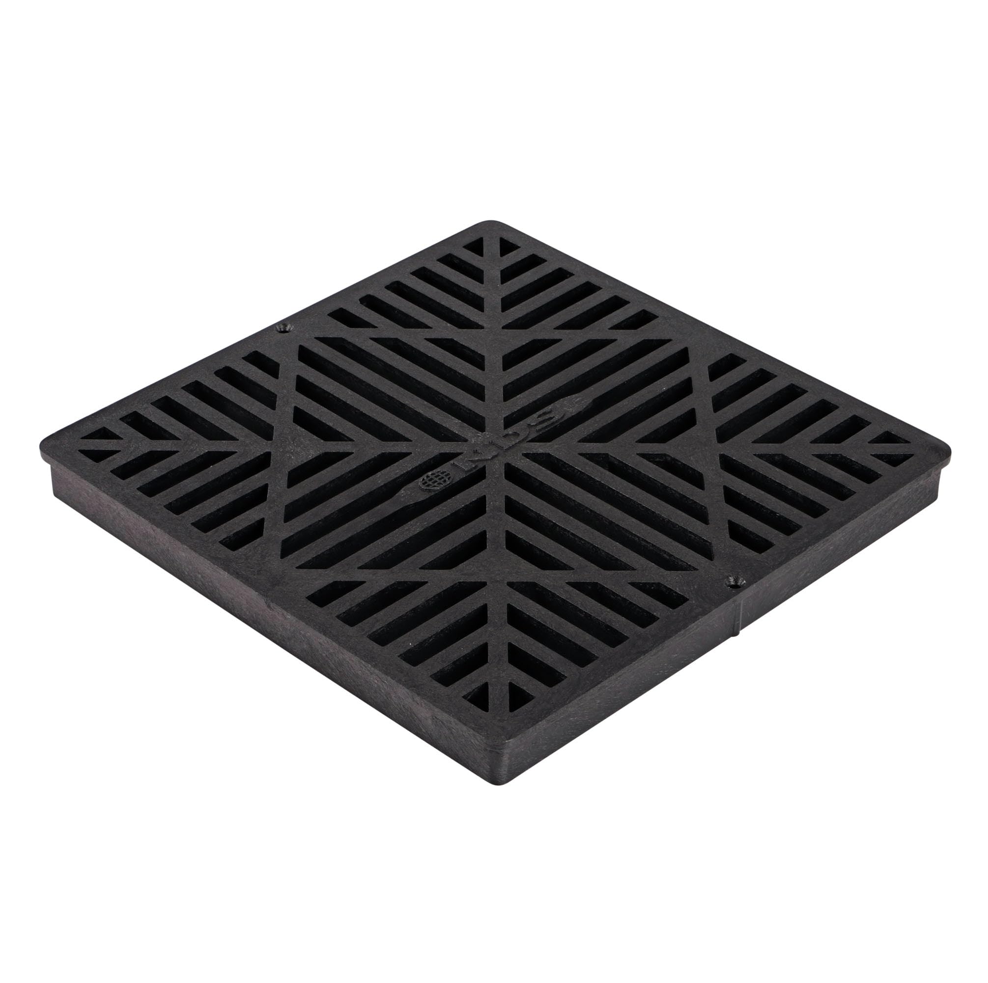 NDS 1211G* Square Catch Basin Drain Grate, Diamond Design, Fits 12-Inch Catch Basin Drain, Risers and Low Profile Adapter, 12-Inch, Plastic, Black