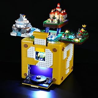 GEAMENT LED Light Kit Compatible with Lego Super Mario 64 Question Mark Block - Lighting Set for Super Mario 71395 (Lego Set Not Included)