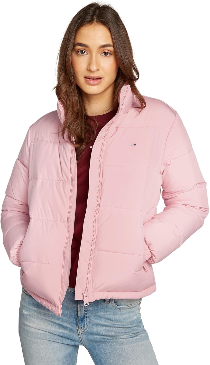 Tommy Jeans Donna Giacca Imbottita Essential Puffer con Colletto