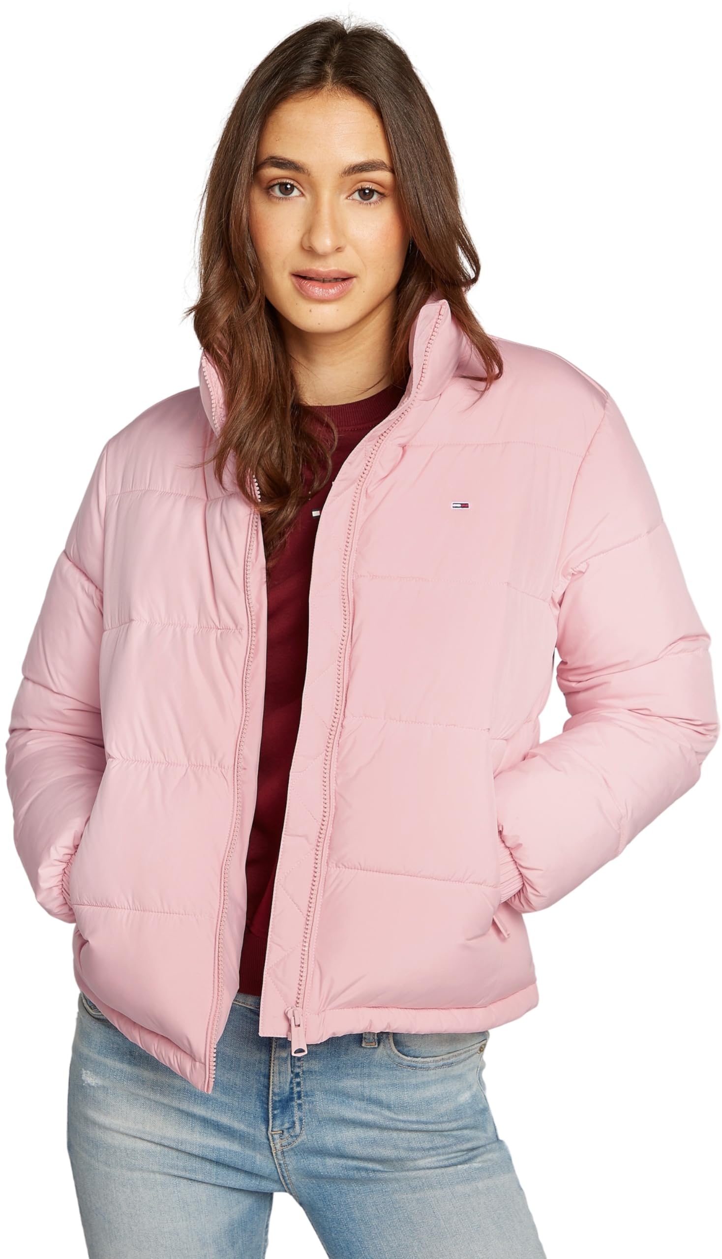 Tommy Jeans Damen Steppjacke Essential Puffer mit Kragen