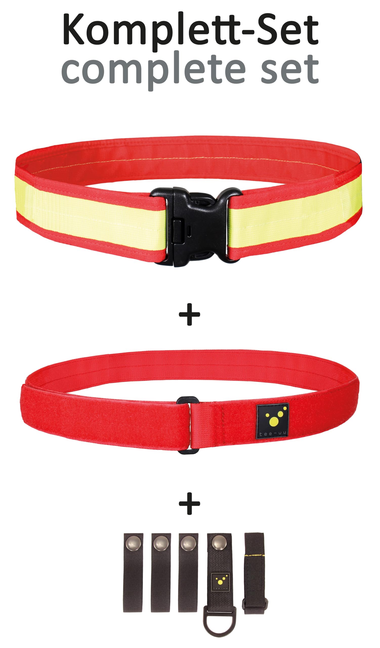 Cinturón para funda rojo tee-uu Red S-XXL