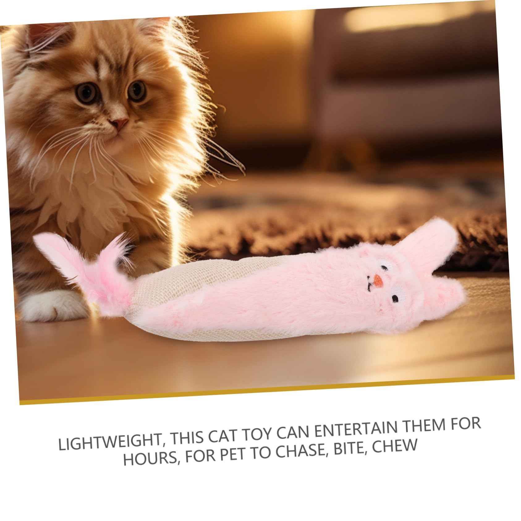 BESPORTBLE Jouet à Herbe à Chat pour Chat Peluche Forme De Dessin Animé Remplie Papier Froissé Jouet à Mâcher Interactif Intérieur