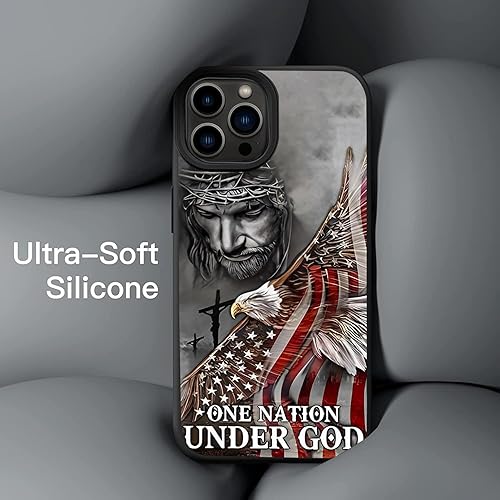 Miniatura 2 de One Nation Under God - Fundas de teléfono compatibles con iPhone 16 15 14 13 12 11 Pro Max | Galaxy S25 S24 S23 S22 S21 S20 FE | A16 A15 A54 A53 A14