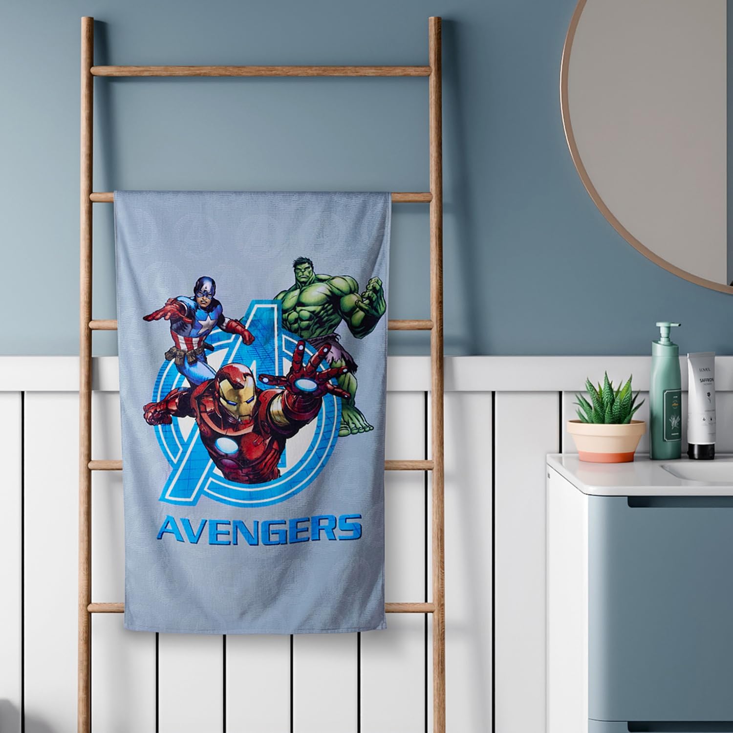 Asciugamano In Microfibra Marvel Avengers Per Bambini – 70x140 Cm, Con Supereroi, Morbido E Lavabile