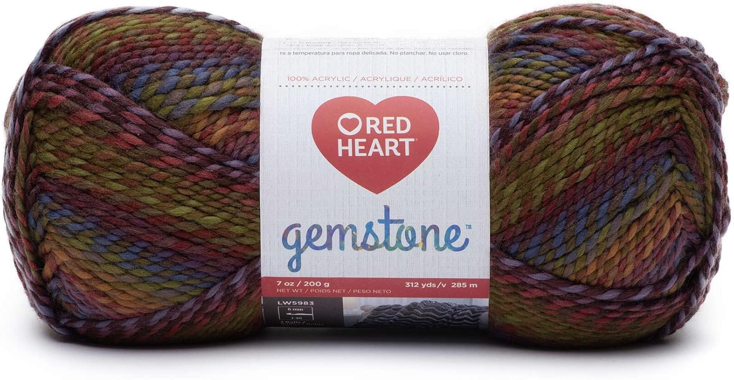 Red Heart Gemstone YarnAgate, Multicolor