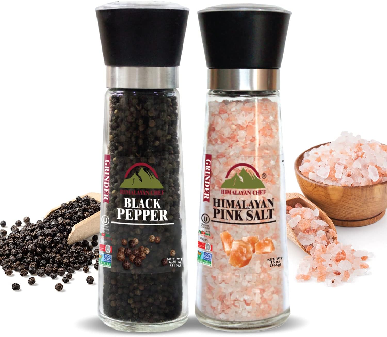 Lilac & Red Large Salt & Pepper Grinder