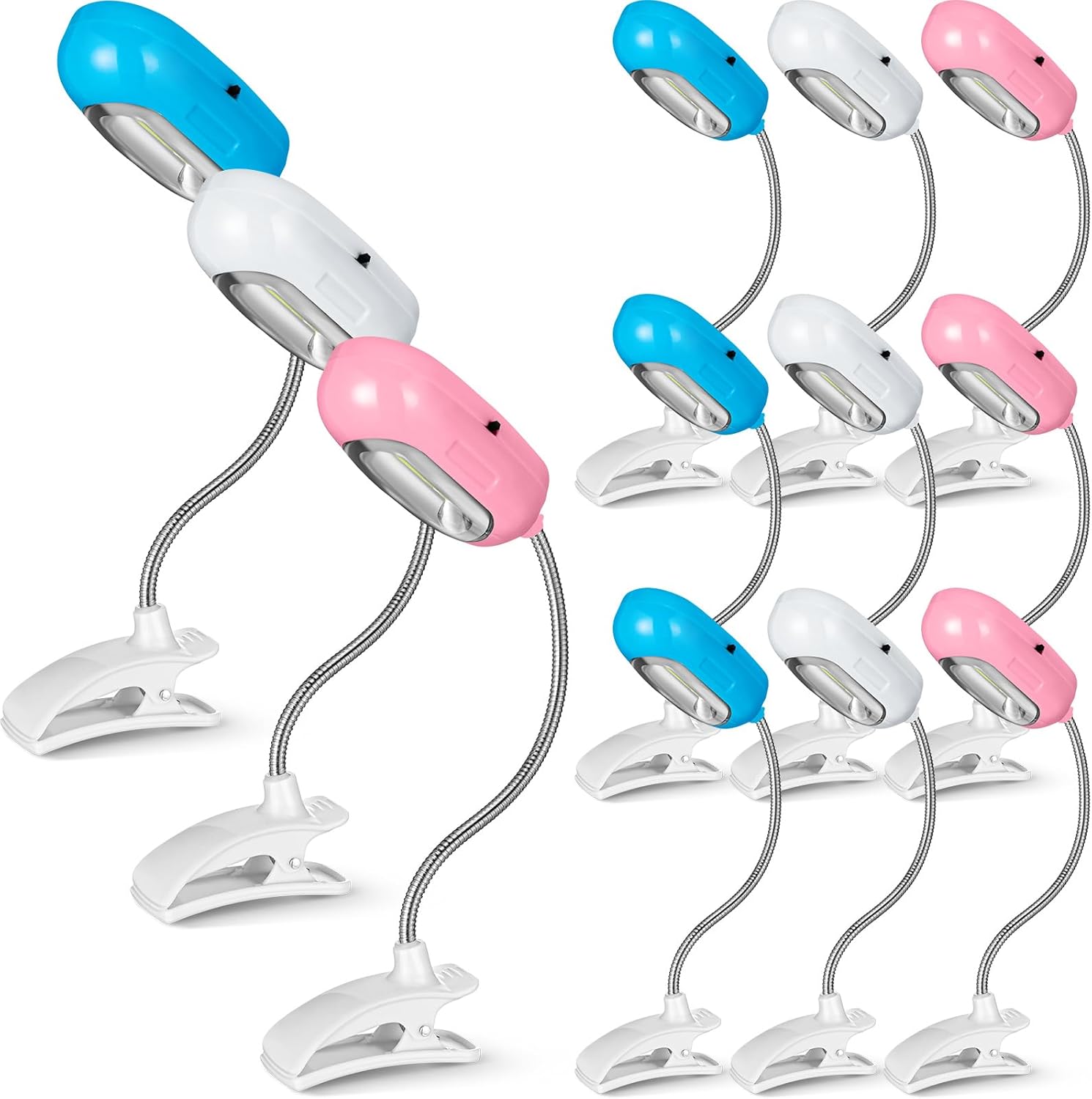 Fabbay 12 Pcs Book Light for Reading Battery Book Light Operated Small