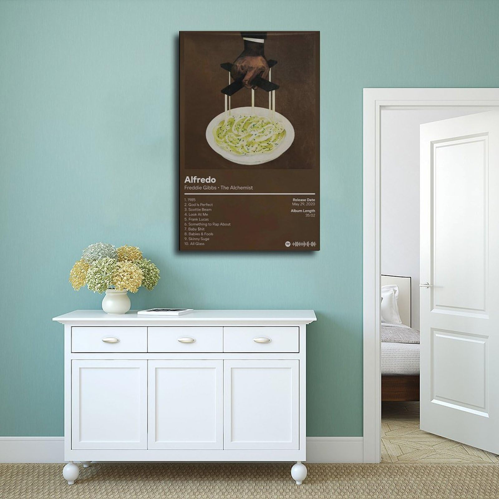 PJEYGF Poster su tela di Freddie Gibbs & The Alchemist - Alfredo - Album musicale Poste per la decorazione della casa regalo