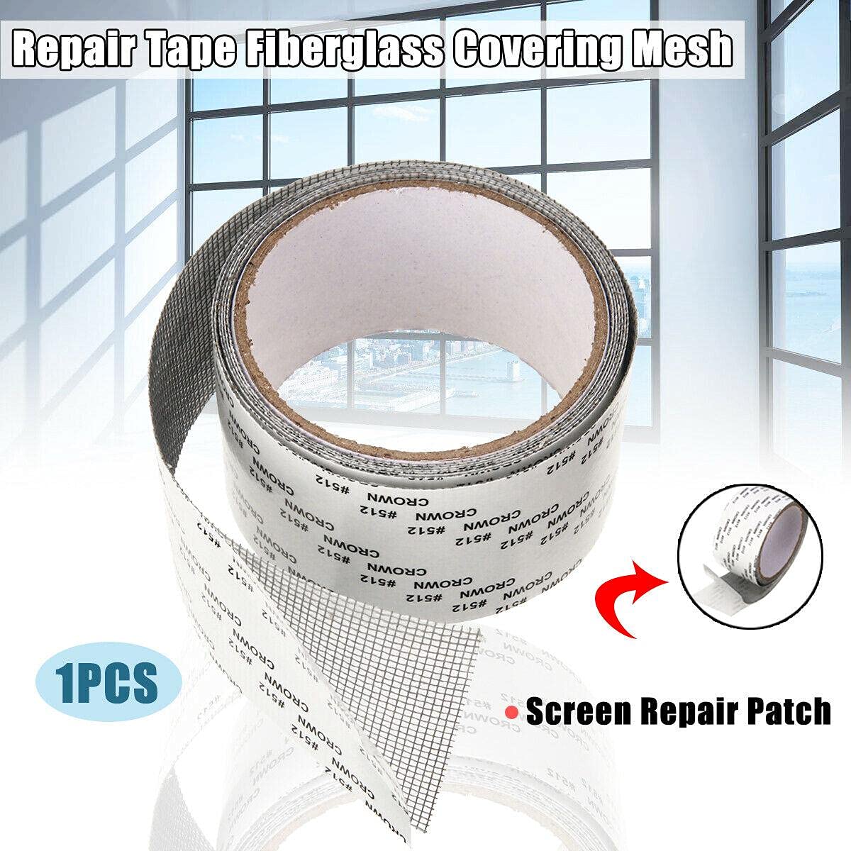 Breewell Waterproof Sticky Netting Screen Anti-mosquito Mesh Window Hole Patch Repair Tape | 2 Inch X 2 Meter 3
