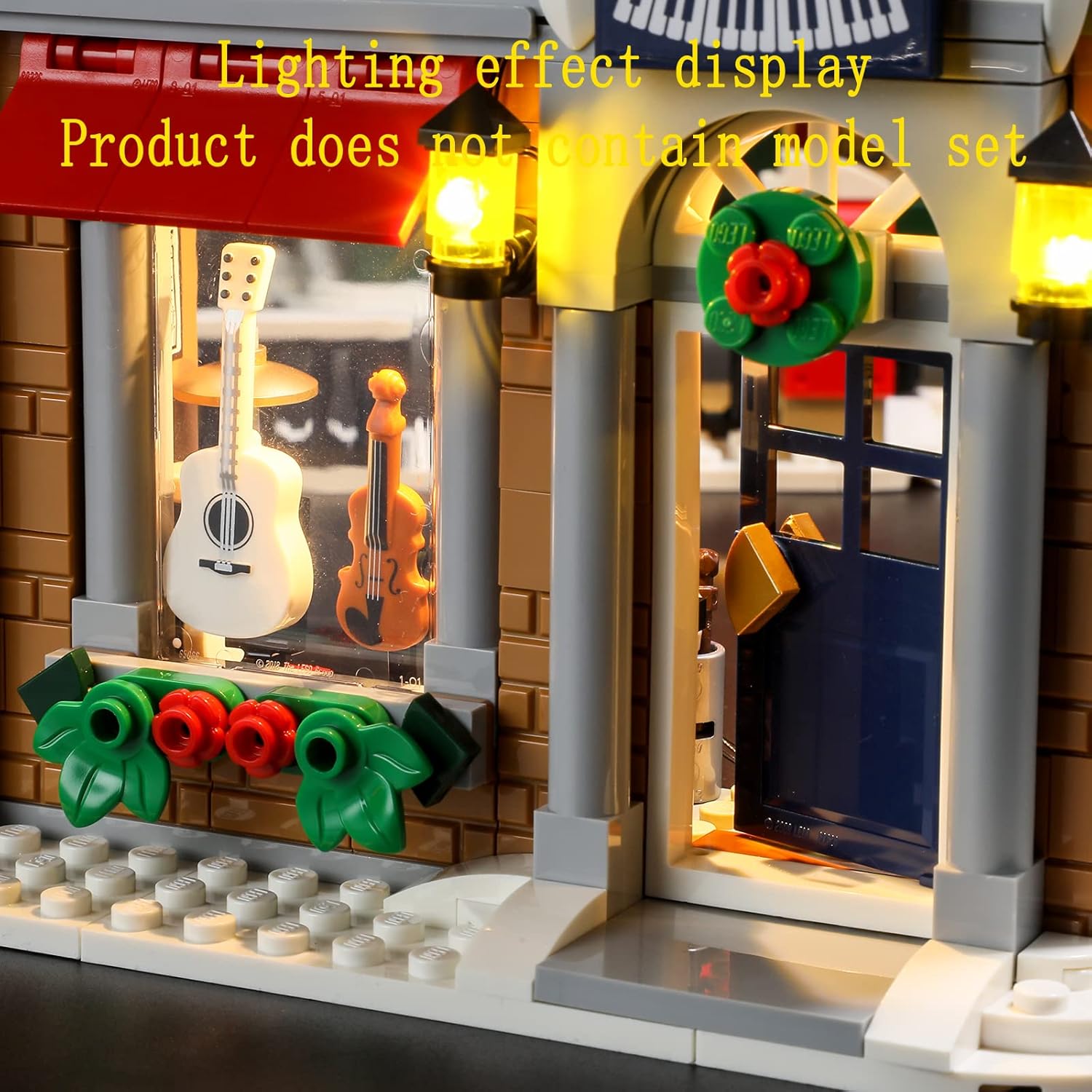 GEAMENT LED Light Kit Compatible with Lego Holiday Main Street - Lighting Set for Creator 10308 Building Model (Model Set Not Included)