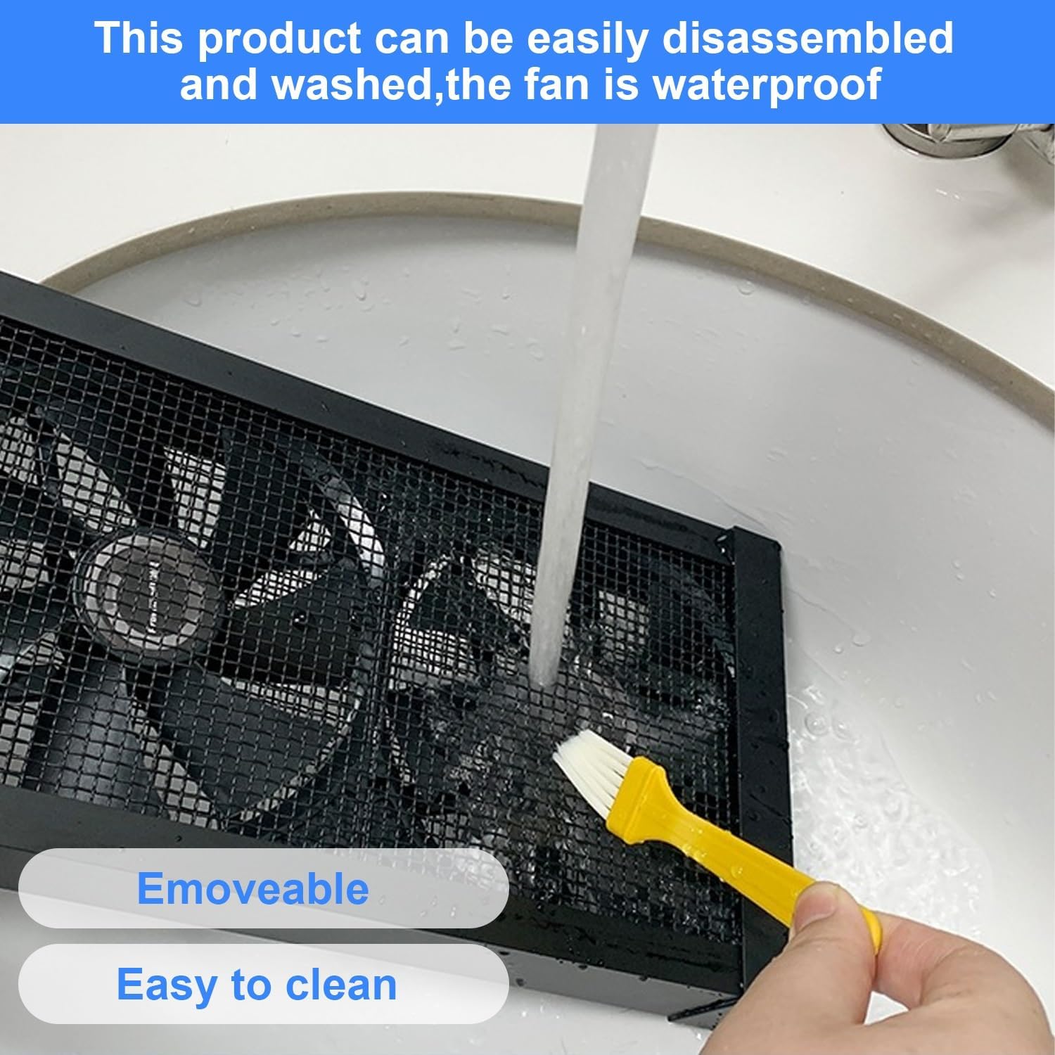 Retractable Vertical Window Exhaust Fan - Punch-Free Sliding Variable Speed for Kitchen Bathroom Living Room(25.59-27.56in)