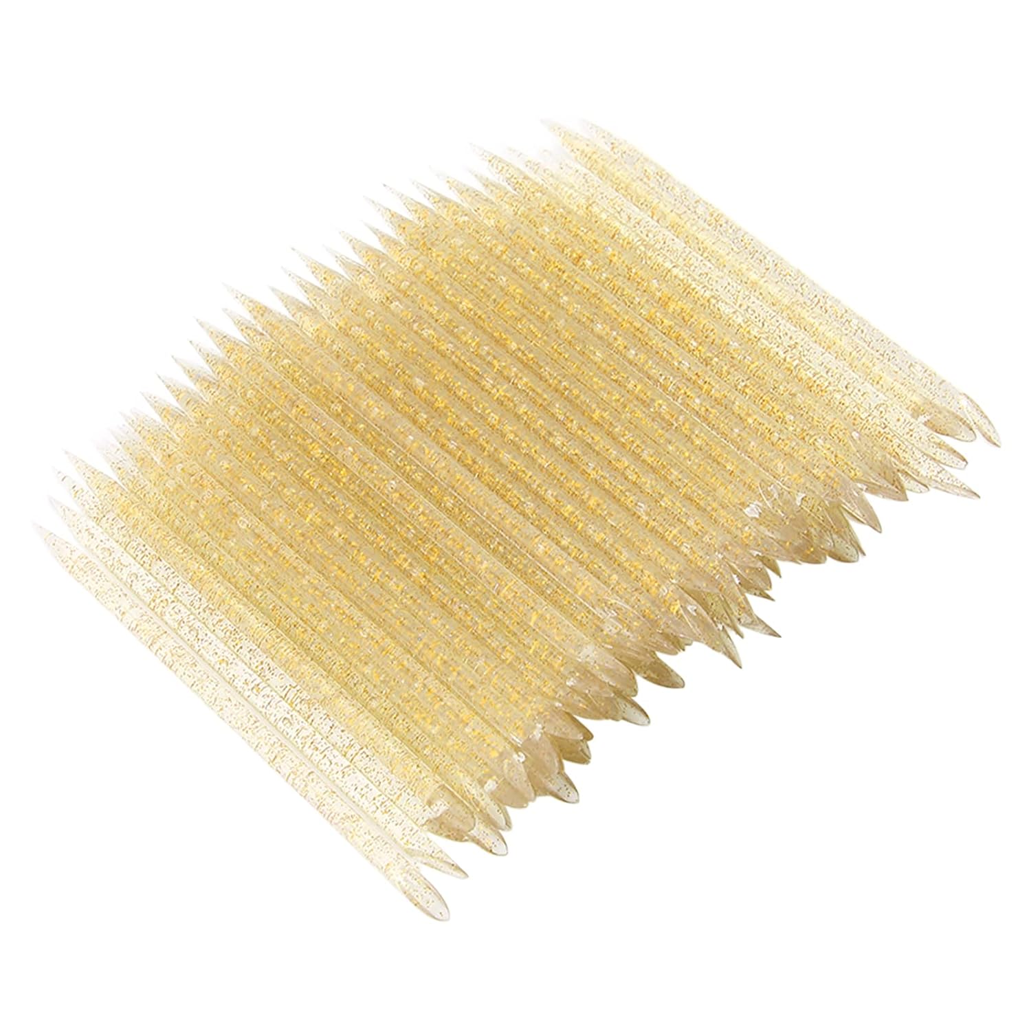 100pcs Nail Care Cuticle Pusher - Disposable Nail Cuticle Pusher Dead Skin Removal Manicure Pedicure Cuticle Cleaning Sticks Crystal Cuticle Putter Nail Stick for Fingernail(01)