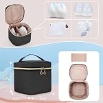Luxja Wearable Breast Pump Bag, Black | Pumping Bag Compatible with Momcozy, Willow, Elvie Breast Pump, with a Breastmilk Cooler Bag, Small Case and Waterproof Mat