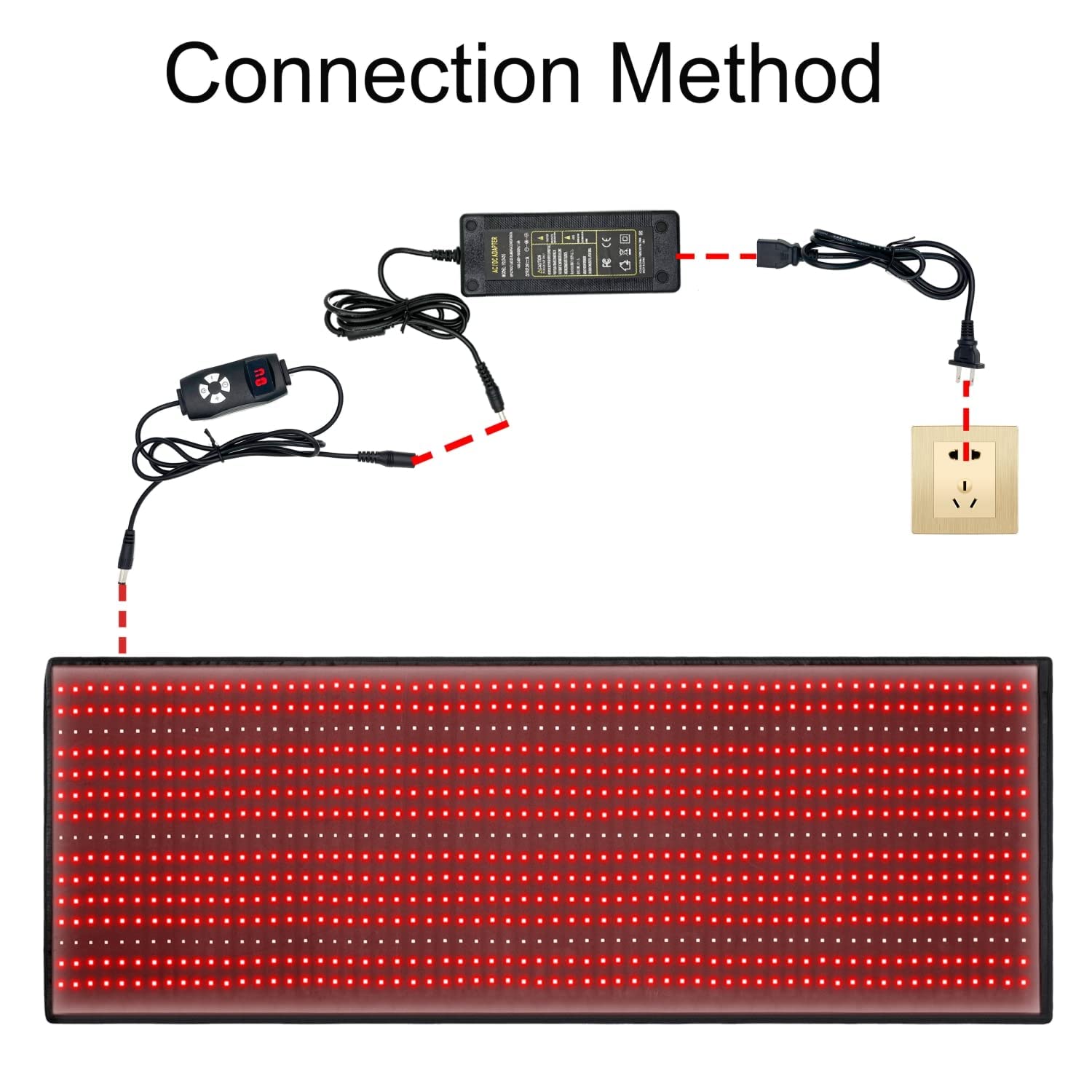 LOVTRAVEL 945pcs LED 660nm Red Light Therapy Mat 850nm Near Infrared ...