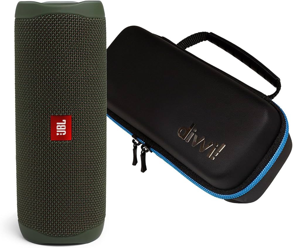 JBL FLIP5 専用ケース付き Amazon.com: JBL Flip 5 (Green) + Bundle with divvi