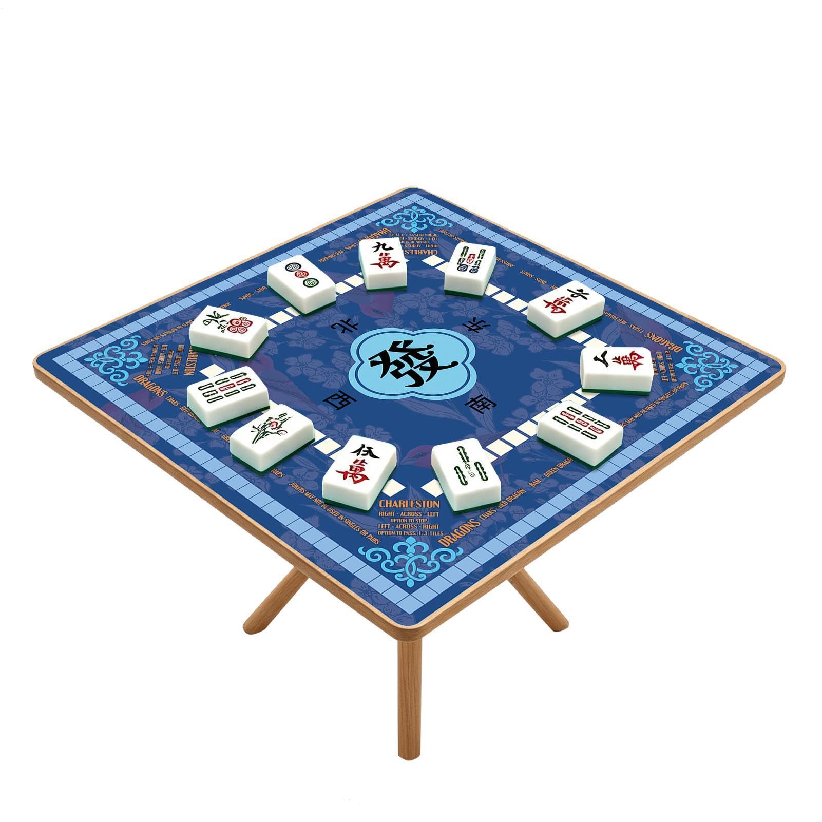 Tapis Mahjong Américain Règles Imprimées, Antidérapant Et Silencieux | Tapis De Table Mahjong En Caoutchouc Pour Soirées , Résidences Seniors, Fêtes-Rassemblements, Voyages Joueurs