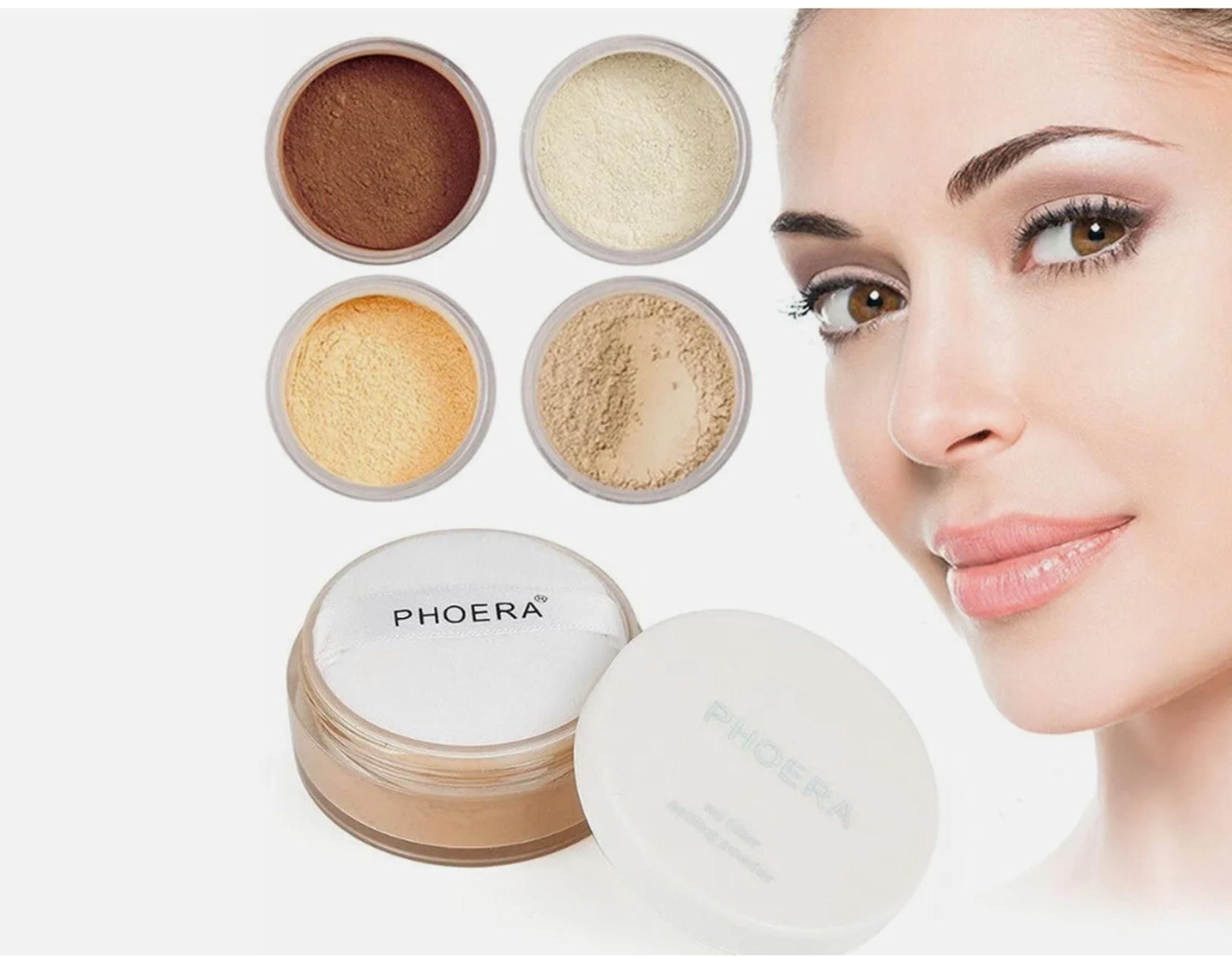 Introducing Phoera.- Loose Setting Powder - Lightweight Makeup Fixer with Matte Finish, Highlighter Palette, Ideal Translucent Face Powder for Mature Skin (30G)