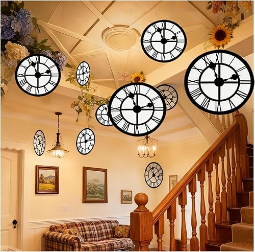 20 Pcs Wonderland Clock Banner Hanging Decor for Tea Partay, Christmas, Baby Shower & Birthday, Curious Clock Banner, Wonderland Party Decor