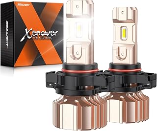 SEALIGHT 5202 LED Fog Light Bulbs, 14000LM 600% Brightness 5201 5202 PS19W PS24W Fog Lights LED Bulb, 6500K Cool White, Superior Heat Dissipation, Pack of 2